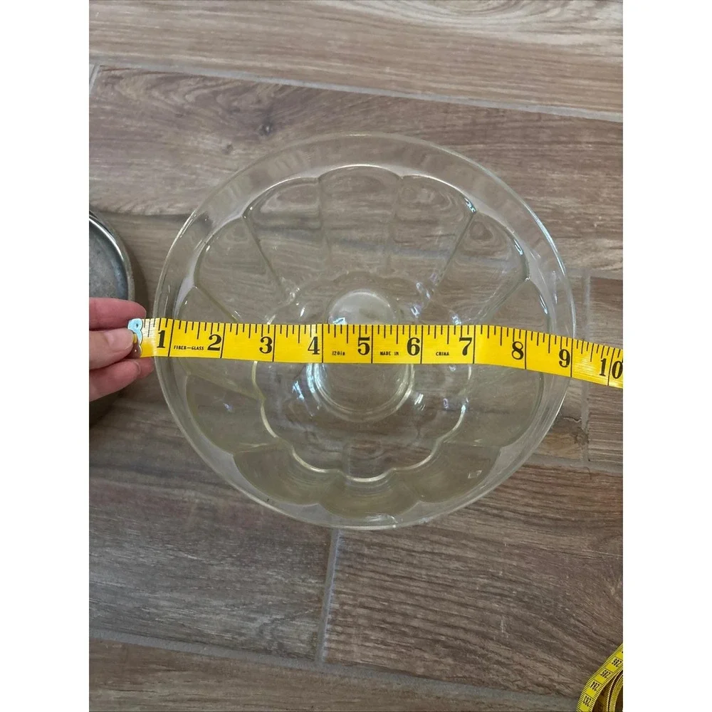 Antique‎ Jelly Mold Glass Kitchen Decor Metal Lid Clasp Vintage 7